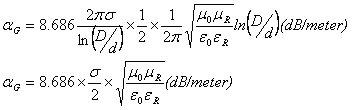 Coax Loss due to Dielectric Conduction